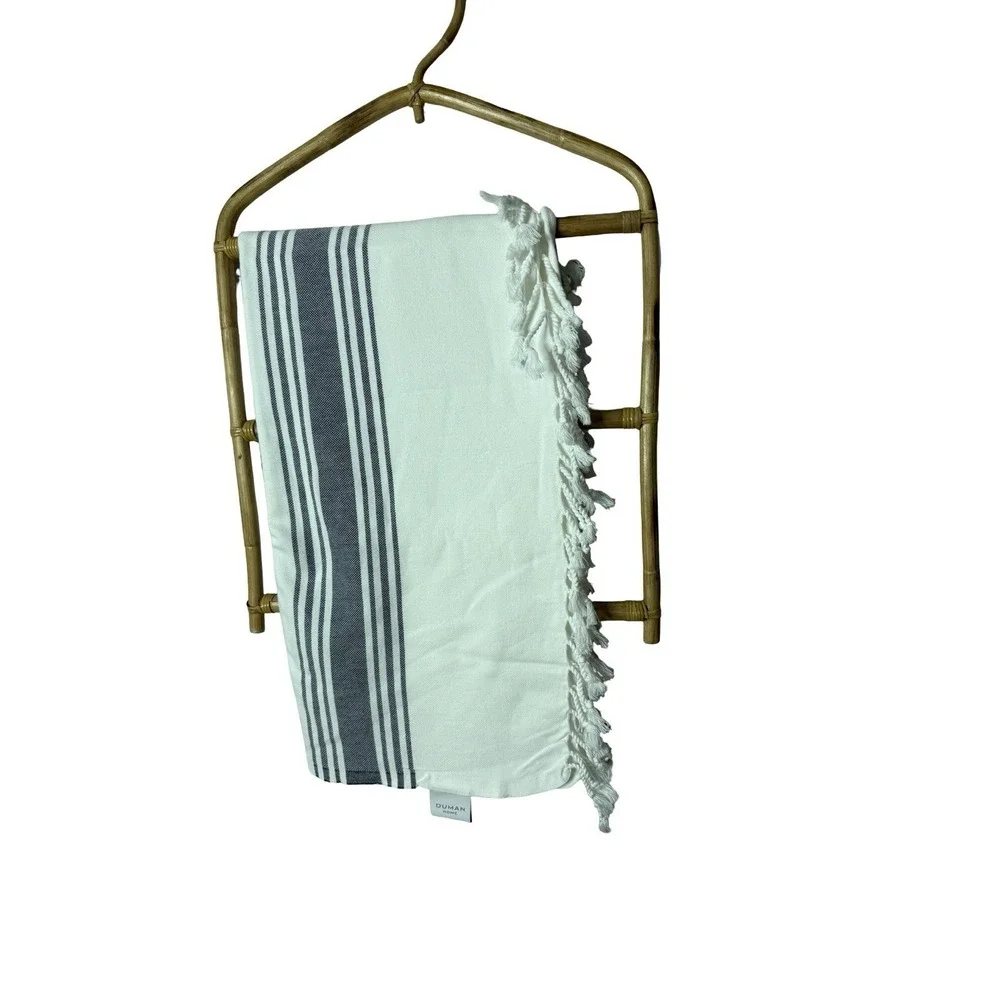 Duman Home Classic Peshtemal white/navy Stripes 40x70